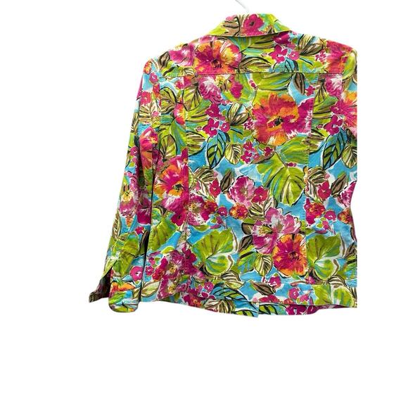 Chicos Jacket Womens 2 Multicolor Floral Multicolor - Picture 8 of 14